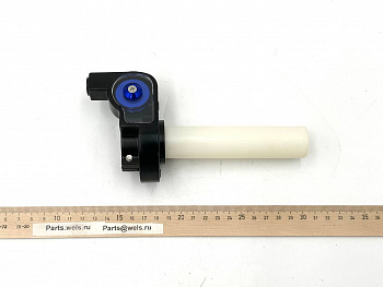 Ручка газа CNC Open, синяя, универсальная, короткоходная, ф=22мм (WW0741)